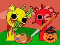 Halloween Sprunki Coloring Book
